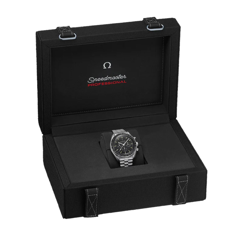 NASA Certified Luxury Space Chronograph: Hesalite Crystal, Steel Bracelet, Black Dial