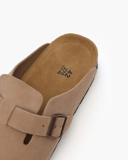 Baumont Club Suede Clogs – Luxe Calf-Suede Slip-Ons with All-Leather Insole