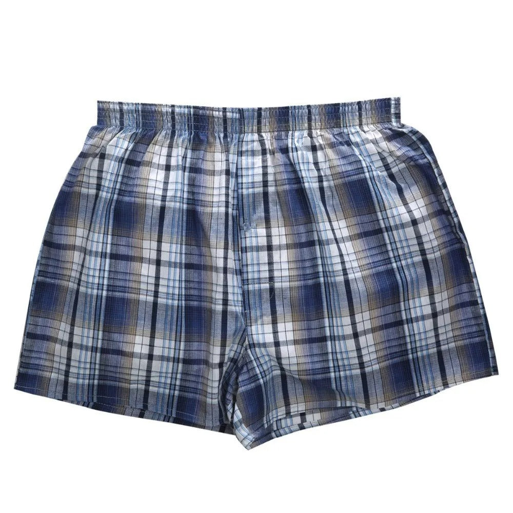 ClassicGrid™ – Pack de 4 Boxers de Algodón 100% (Oversize)