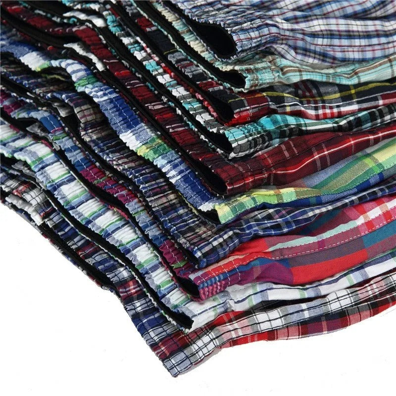 ClassicGrid™ – Pack de 4 Boxers de Algodón 100% (Oversize)