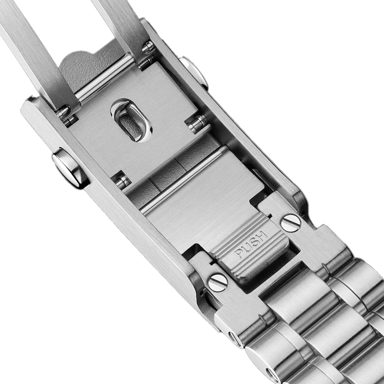 NASA Certified Luxury Space Chronograph: Hesalite Crystal, Steel Bracelet, Black Dial