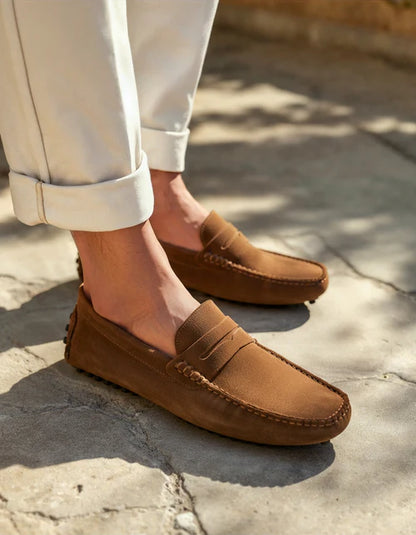 Baumont Club Suede Clogs - Luxe Calf-Suede Slip-Ons with All-Leather Insole